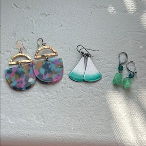 Colorful Dangle Earrings Set